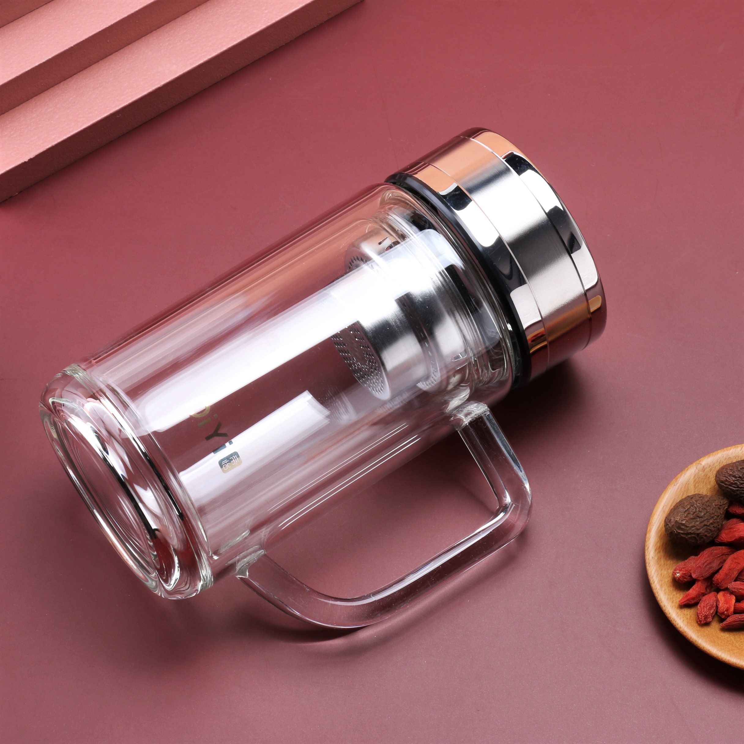 DY-BL406 Blue double layer glass 300ml thumbnail