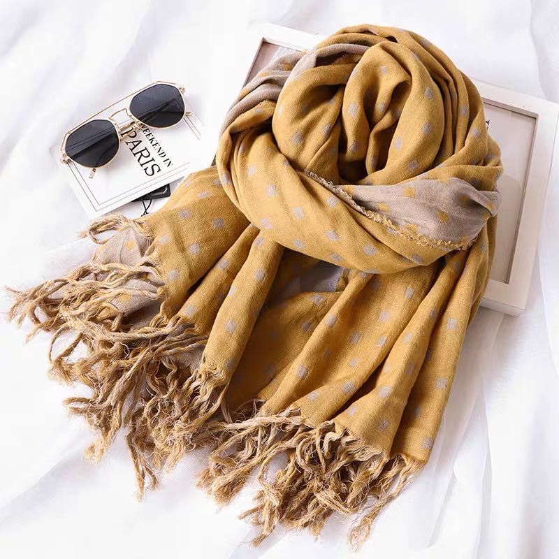 A versatile Korean-style coat for ladies in autumn and winter, a retro, trendy and casual bestseller scarf 2078