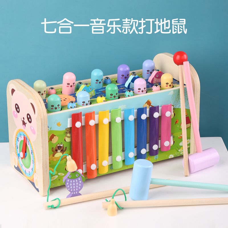 This educational, multi-functional 7-in-1 music whack-a-mole game is highly entertaining with rich colors. It helps cultivate logical thinking skills, promotes parent-child interaction, and enhances hand-eye coordination. It is an early education and enlightenment toy that accompanies you to success