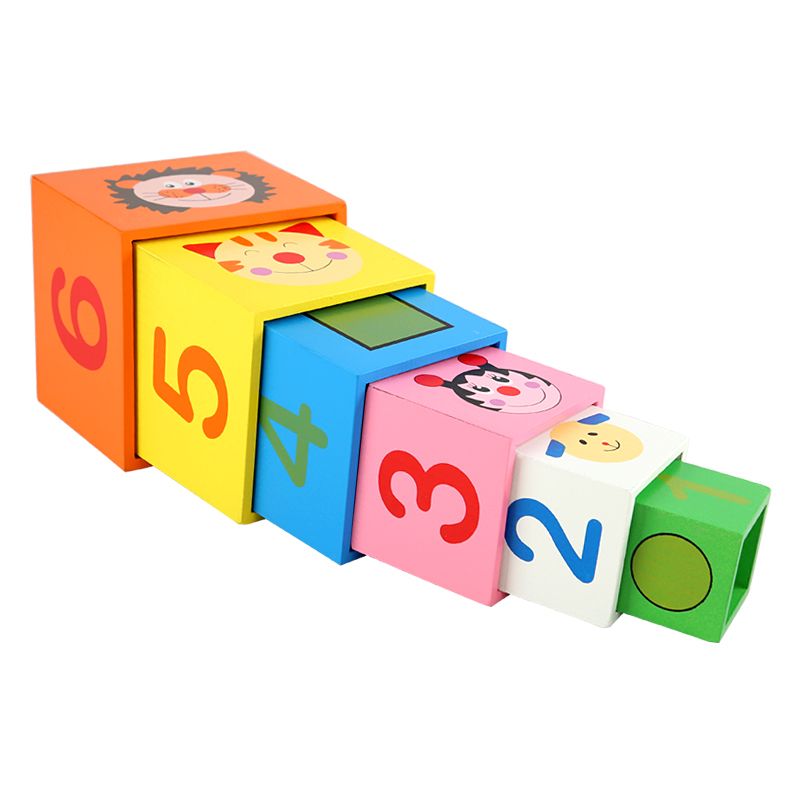 The wooden toy cognitive multi-color set box is highly interesting with rich colors. It can cultivate logical thinking ability, and the parent-child interactive game can exercise hand-eye coordination. Early education enlightenment toys will accompany you to success Specification image