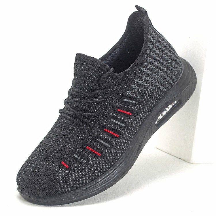 2021新款气垫飞织男鞋韩版户外跑步鞋时尚透气低帮运动鞋批发详情图16