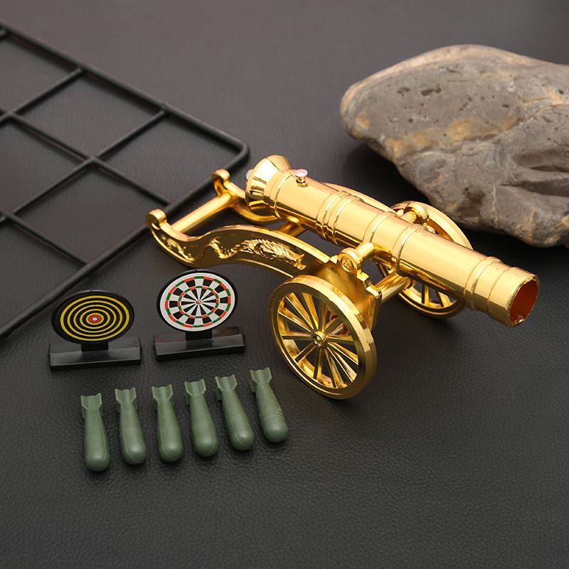 云玲玩具黄金炮车锌合金玩具模型可发射