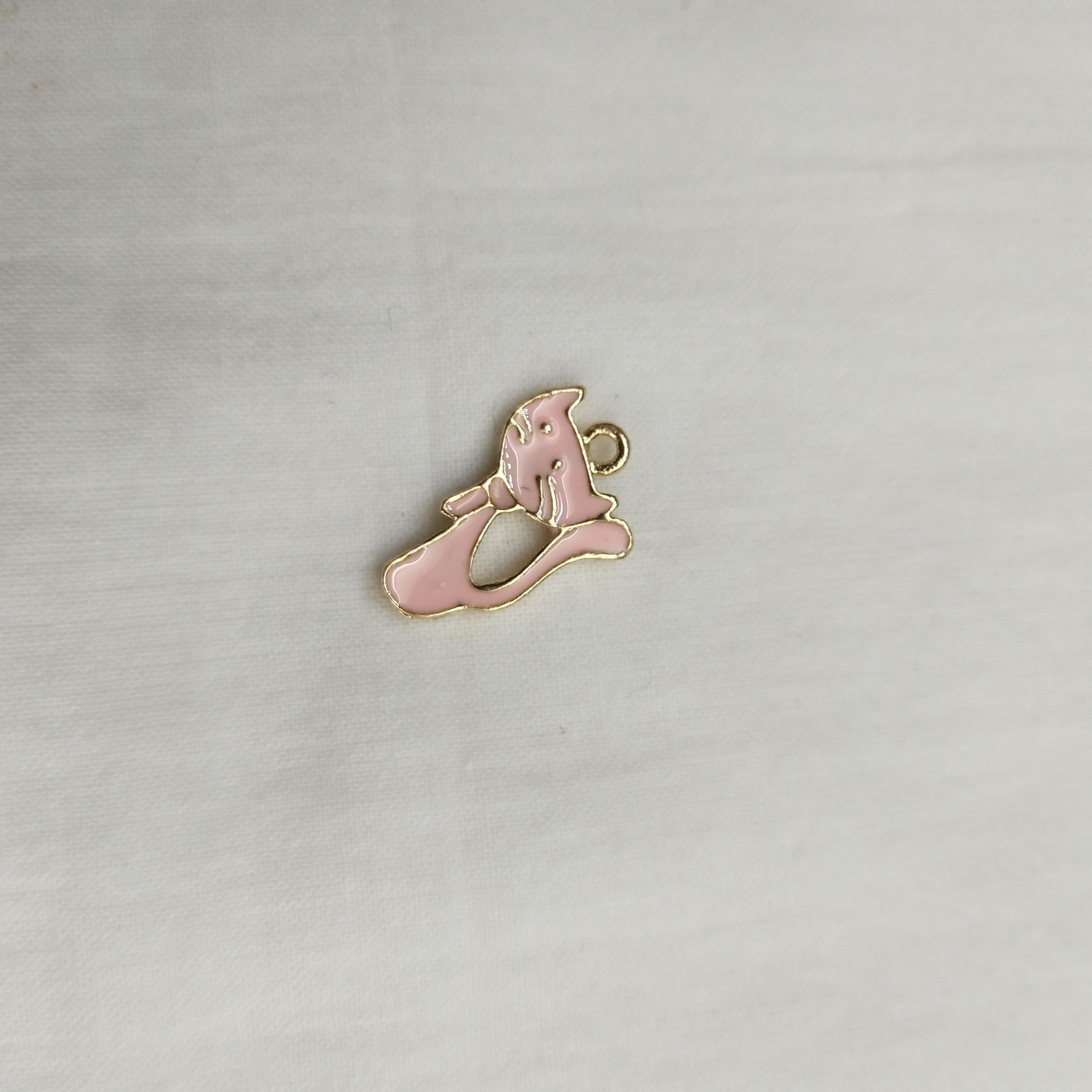 DIY handcrafted jewelry accessories: Alloy simple single oil-dripping cartoon pendant with decorative earrings (100ps per pack) oil-dripping cat animal