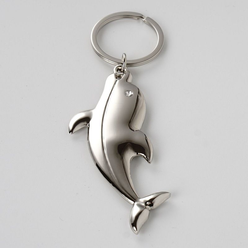 现货礼物钥匙扣镶钻海豚女朋友钥匙链圈厂家定制LOGO适用于促销品详情图3