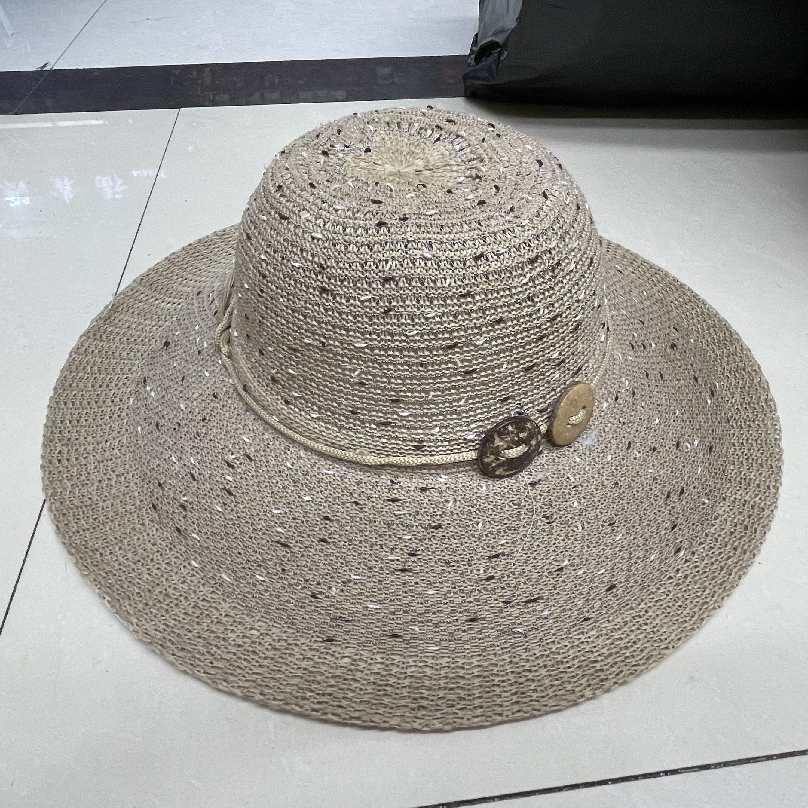 Sesame Dot Summer Hat Outdoor Hat For Men And Women Knitted Sun Protection Beach Fashion Hat details Picture