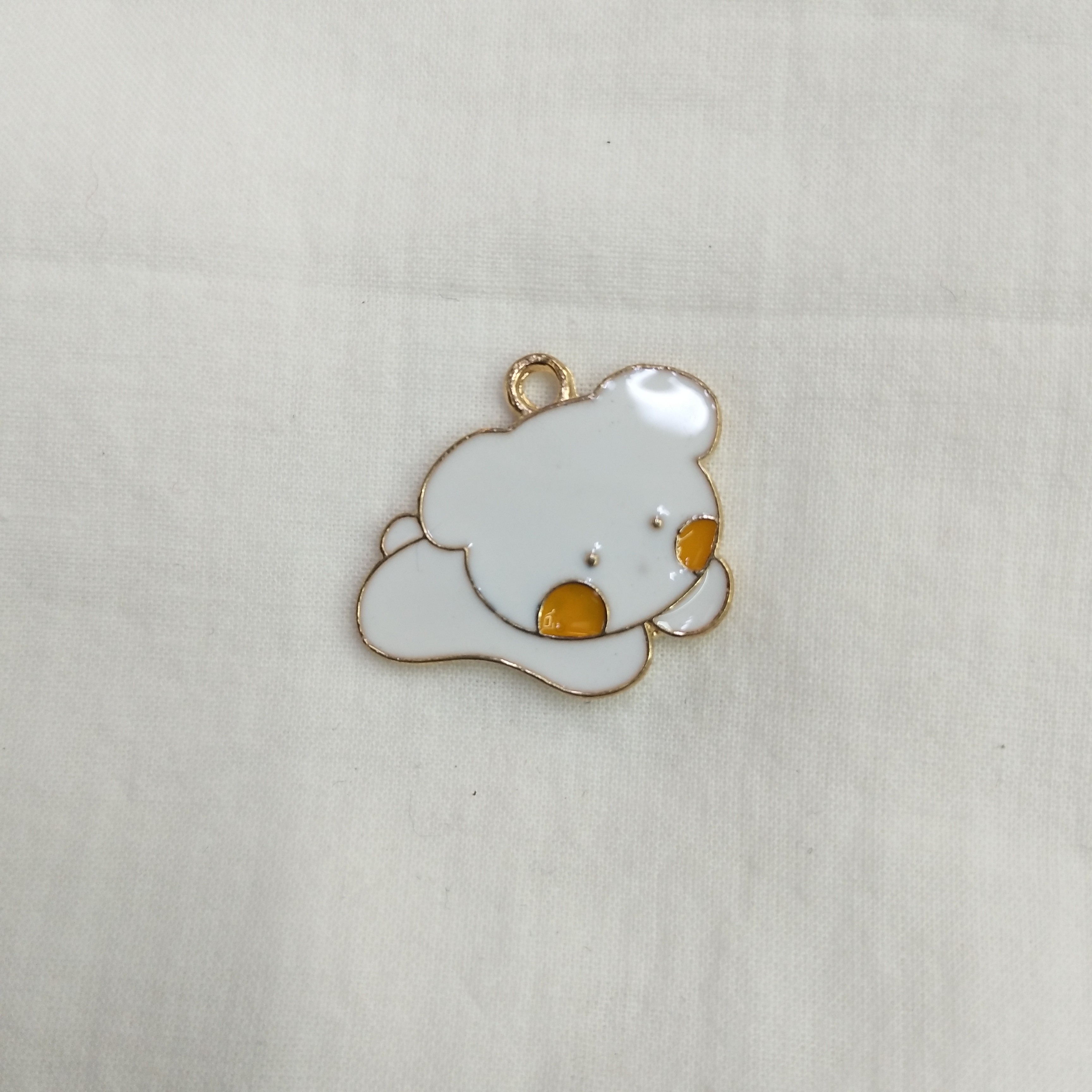 DIY handcrafted jewelry accessories: Alloy, simple single oil-dripping cartoon pendant, decorative earrings (100ps per pack), animal oil-dripping rabbit, dog detail image 1