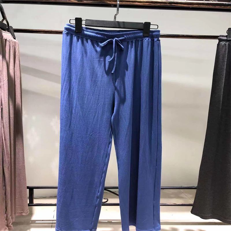 女高腰垂感春秋季薄款宽松直筒休闲显瘦休闲裤5