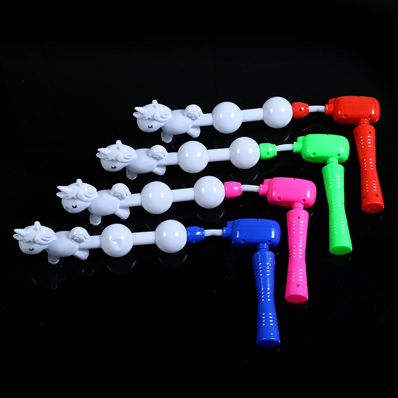 The unicorn swings its baton