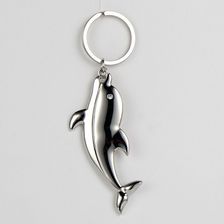 现货礼物钥匙扣镶钻海豚女朋友钥匙链圈厂家定制LOGO适用于促销品