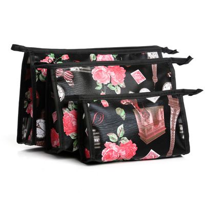 欧美风化妆包大容量洗漱包子母套装化妆袋一件三个精美时尚12