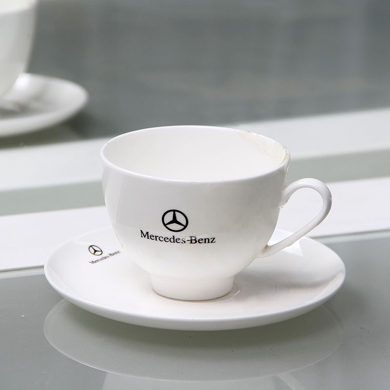 Ceramic cups, bone China cups, plate cups, water cups, customizable logo gifts, promotional items, coffee cups, European-style cups, and special for afternoon tea details Picture