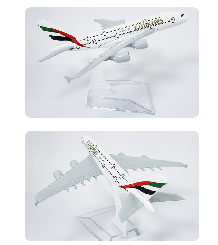 民航飞机模型金属工艺品阿联酋A380航空波音空客飞机模型摆件橱窗装饰品详情图9