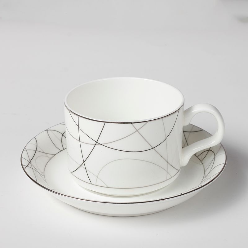 陶瓷杯骨瓷咖啡杯碟澳式咖啡具可定制logo可印字礼品杯赠品