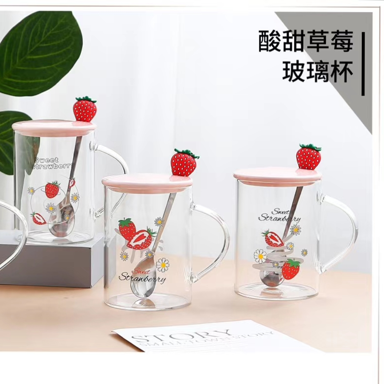 巴克星辰单层玻璃杯杯情侣杯创意个性杯咖啡杯高档茶杯卡通勺