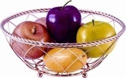 Twisted circular fruit basket in rose gold detail image 2