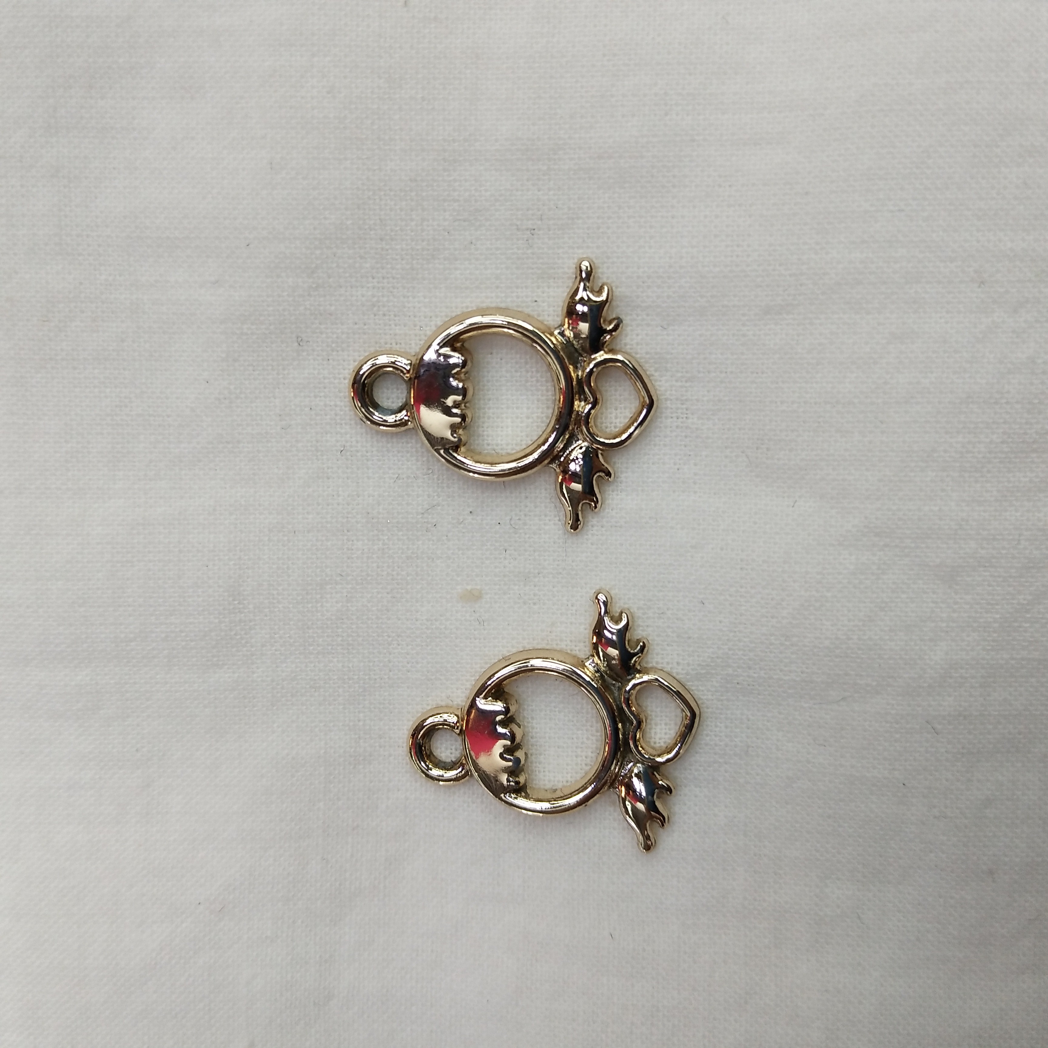 DIY handcrafted jewelry accessories: Alloy, simple single oil-dripping cartoon pendant, decorative earrings (100ps per pack), angel pendant detail image 3