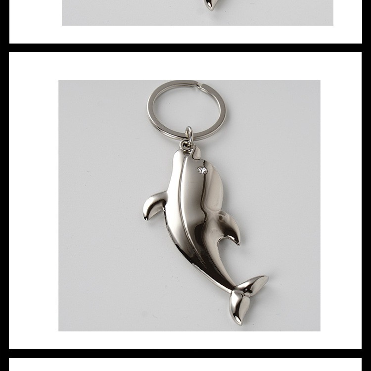 现货礼物钥匙扣镶钻海豚女朋友钥匙链圈厂家定制LOGO适用于促销品详情图11
