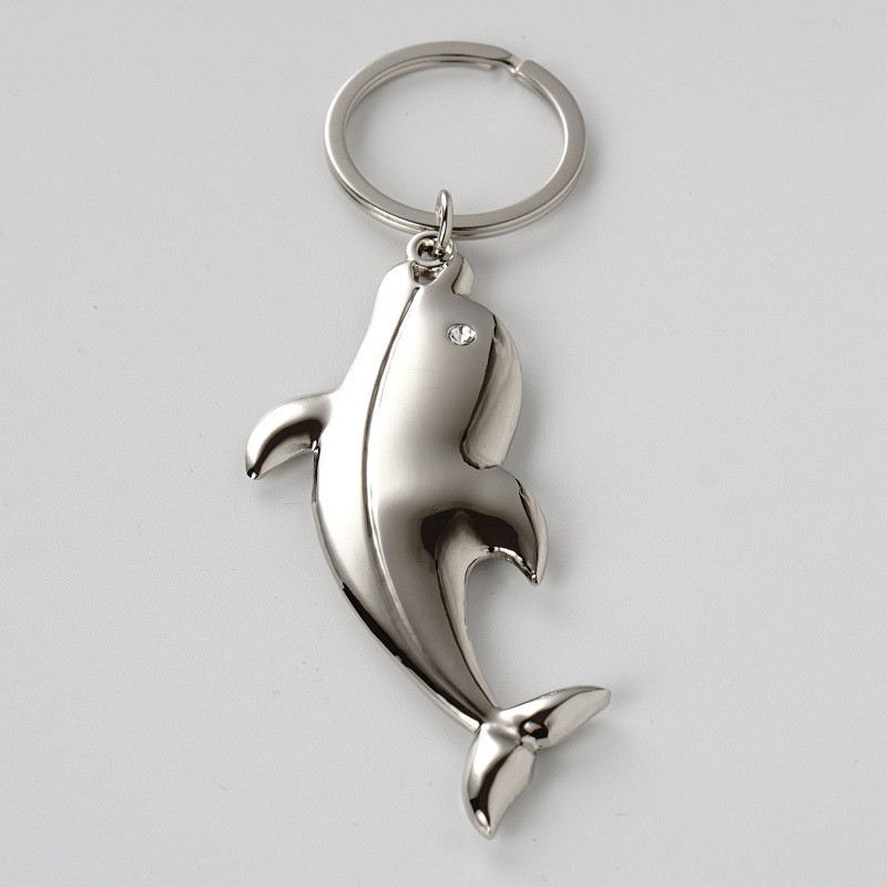 现货礼物钥匙扣镶钻海豚女朋友钥匙链圈厂家定制LOGO适用于促销品详情图15