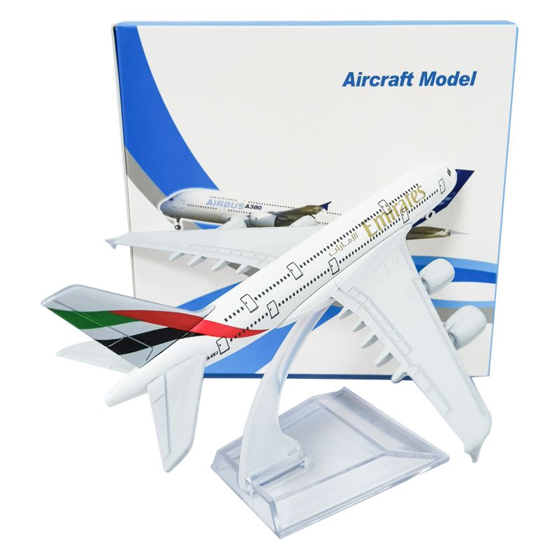 民航飞机模型金属工艺品阿联酋A380航空波音空客飞机模型摆件橱窗装饰品详情图5