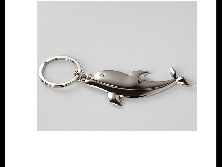 现货礼物钥匙扣镶钻海豚女朋友钥匙链圈厂家定制LOGO适用于促销品详情图12