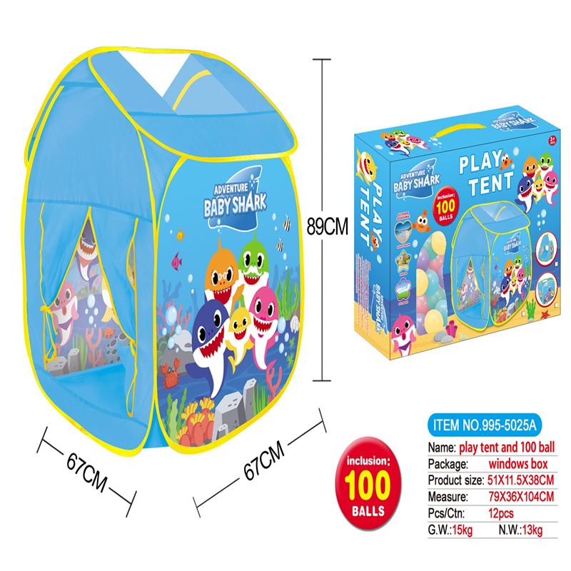 鲨鱼宝宝游戏屋带100粒5.5CM海洋球995-5025C详情图3