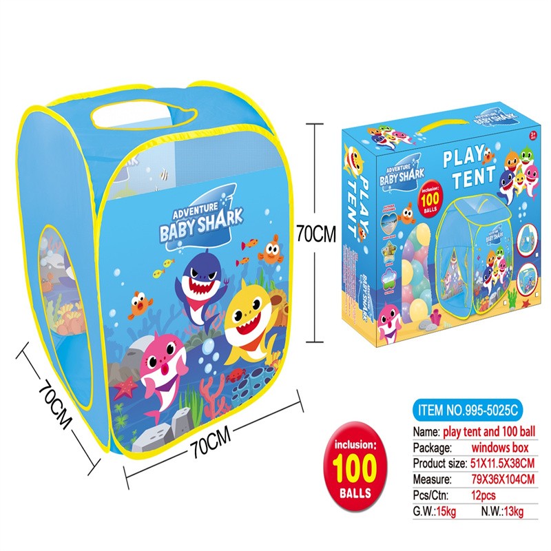 鲨鱼宝宝游戏屋带100粒5.5CM海洋球995-5025A详情图3