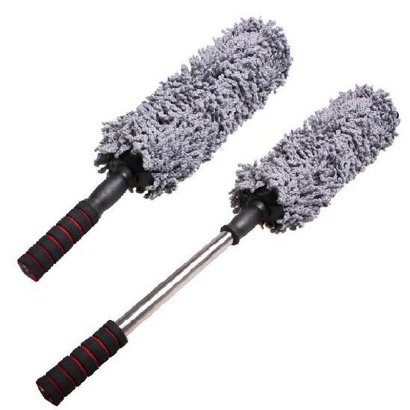 Car duster, car telescopic circular single piece, long-handled wax brush, car wax mop, car wash dust removal, car wash brush Specification image