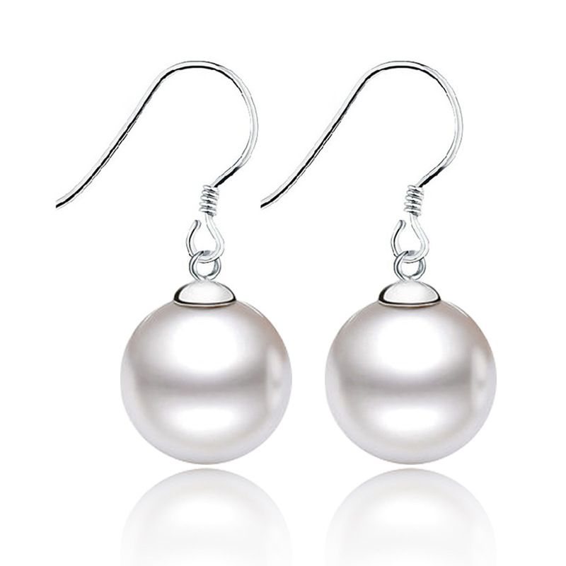 Korean-style fashionable acrylic pearl women's simple design aloof women's earrings
