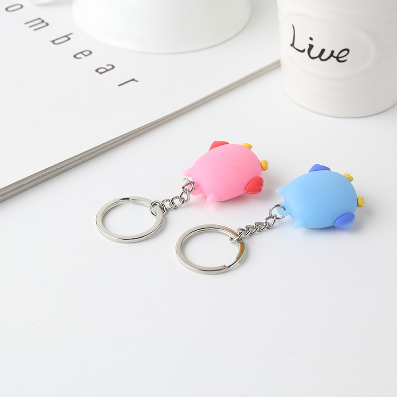Stereo silicone Owl keychain series mixed 1