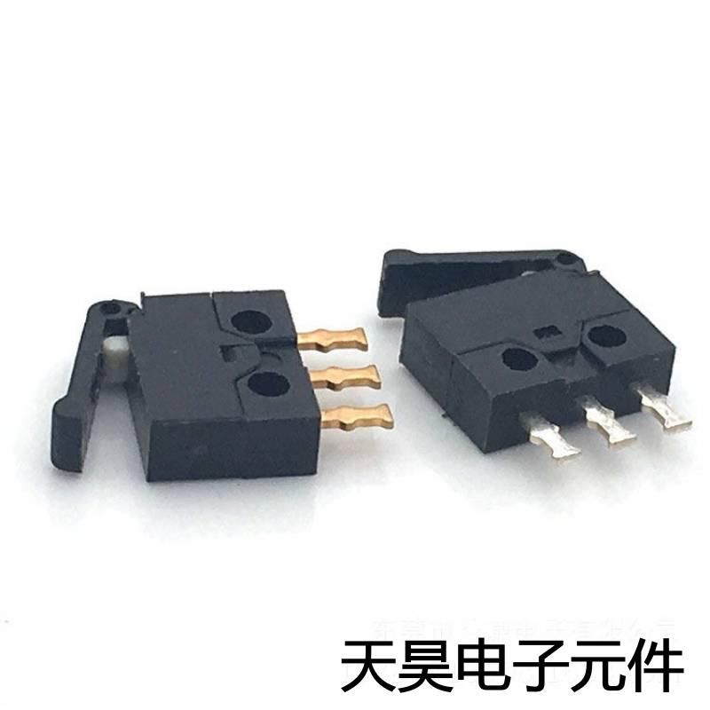 WK-02带手柄小型三脚相机开关，镀银微型微动开关检测开关白底实物图