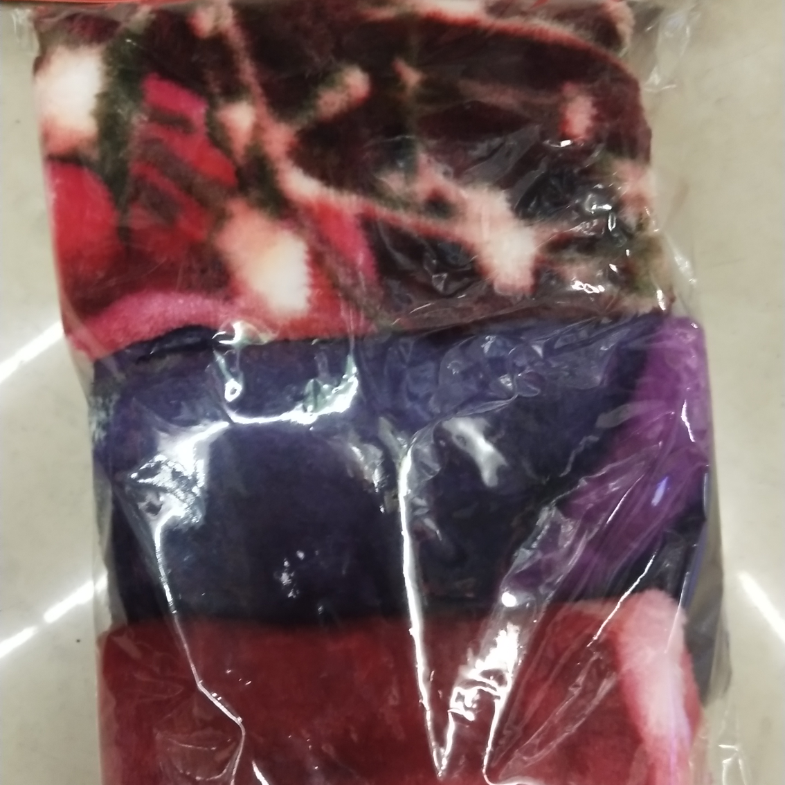 Three pieces of coral fleece rags