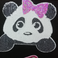 大熊猫脸珠片绣图