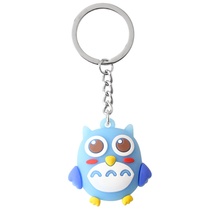 Stereo silicone owl keychain series mixed