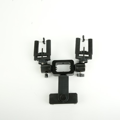 三机位台手机直播支架桌面手机支架多机位金属底座主播直播手机夹详情图1