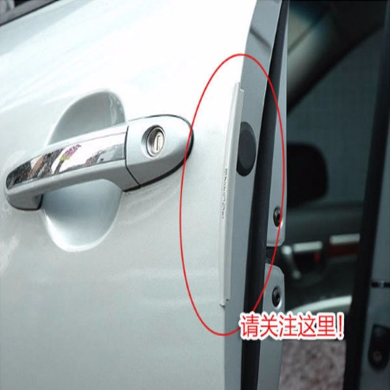 Car door anti-collision strips, universal car door anti-scratch and anti-collision protective stickers, silicone strips, transparent and invisible adhesive type Specification image