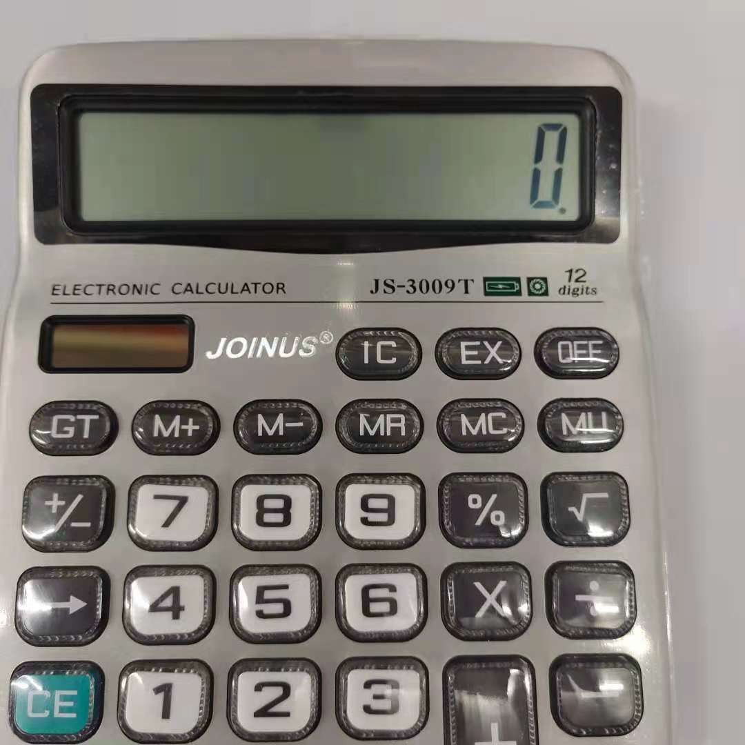 JOINUS众成JS3009T太阳能计算器 透明按键 12位数显大屏详情图5