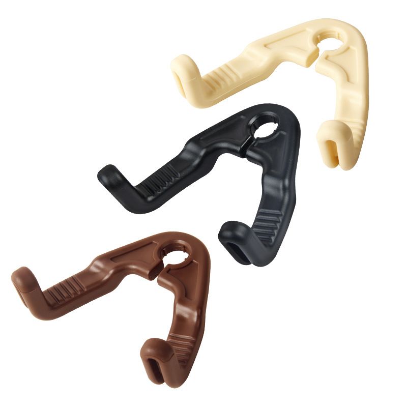 The car seat back hook is a multi-functional storage tool for the vehicle. It is a universal model hook with strong load-bearing capacity and can be installed in pairs Specification image