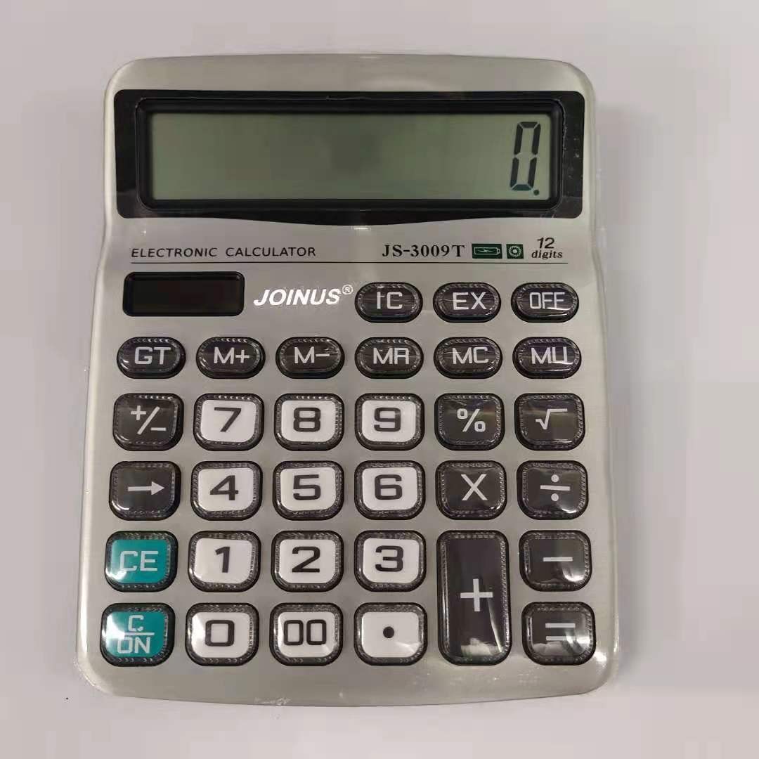 JOINUS众成JS3009T太阳能计算器 透明按键 12位数显大屏详情图1