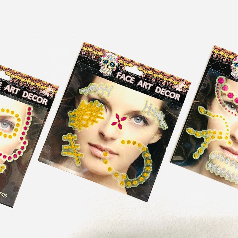 Face Stickers Halloween Costume Party YC-LP Glow-in-the dark face Stickers Scar onion powder Face stickers Skin stickers