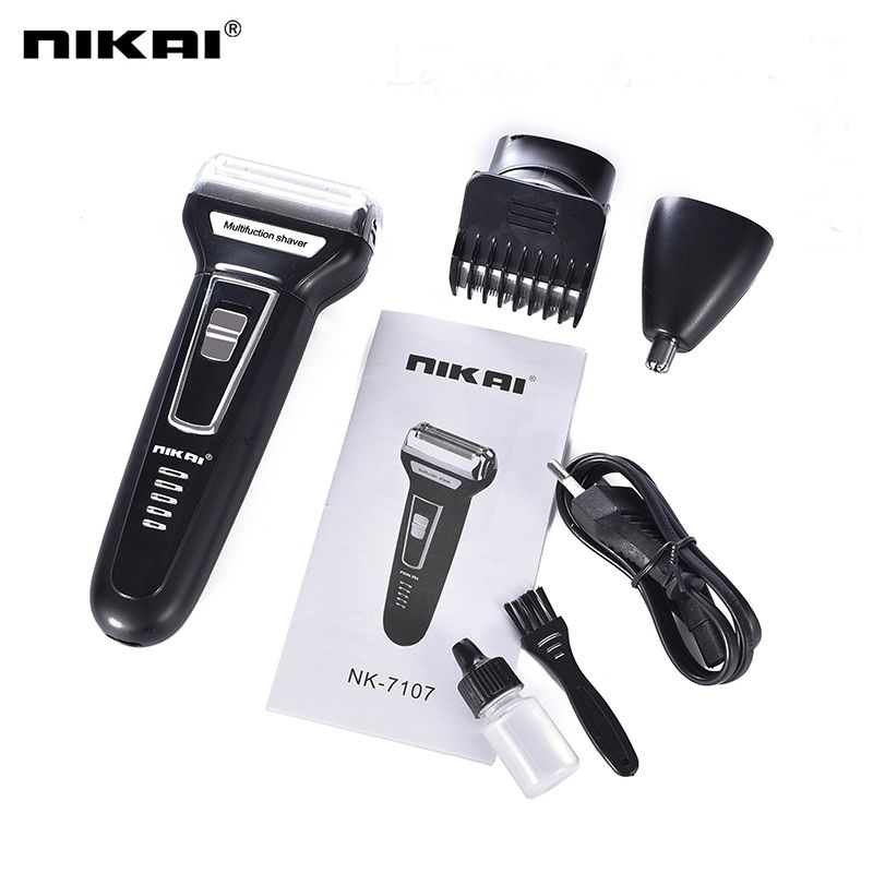 The best-selling charging hair clipper, razor, nose hair follicle and three-in-one multi-functional electric razor set NK7107 Item Picture