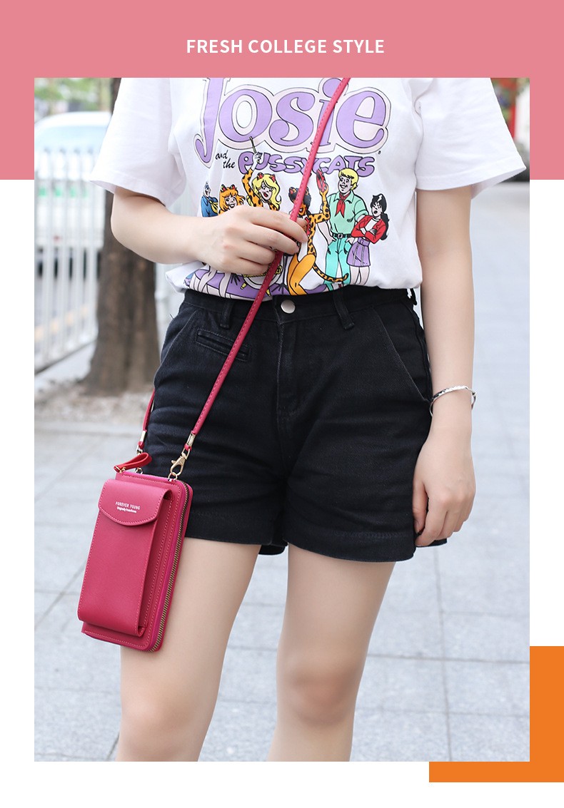 外贸手机包女斜挎包2021新款韩版搭扣手机袋迷你小包包女包批发详情图5