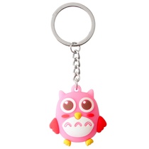 Stereo silicone Owl keychain series mixed 5