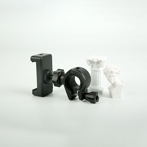 Mobile phone additional camera position live streaming stand external clamp, bicycle clamp, multi-camera position clamp, bicycle clamp, round pipe clamp Application Scenario