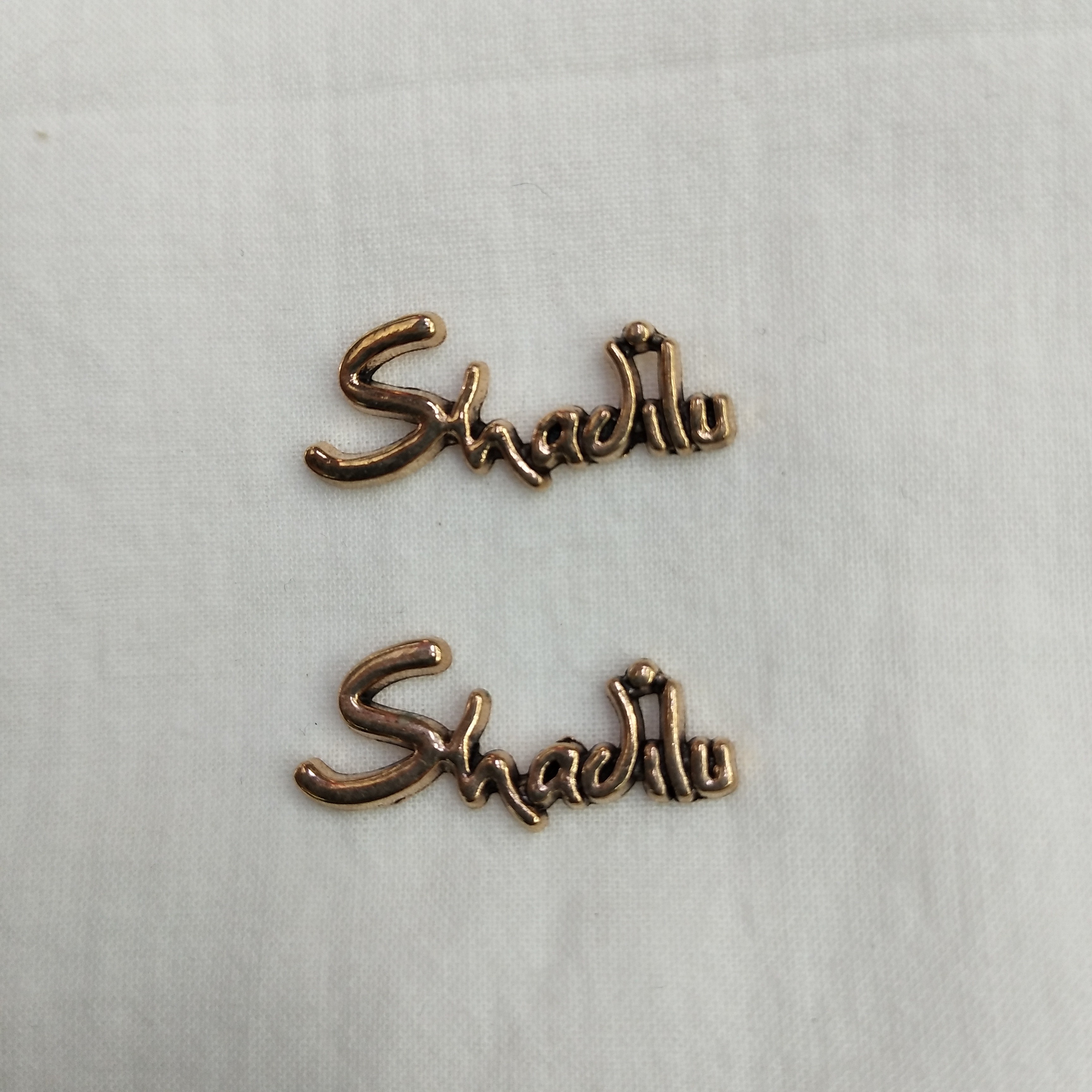 DIY handcrafted jewelry accessories: Alloy, simple single oil-dripping cartoon pendant, decorative earrings (100ps/ pack), letter strips detail image 2