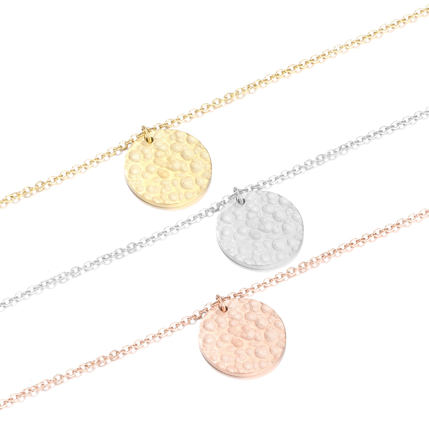 European and American fashionable alloy round high-end ladies' pendant necklace detail image 3