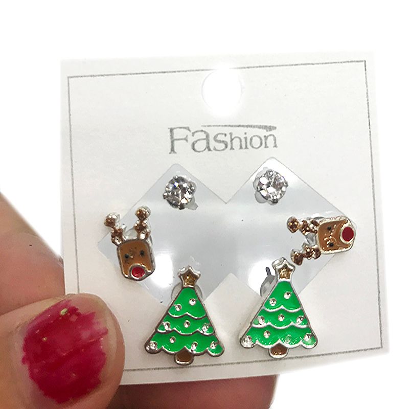 Faber Baodi BD210717-12 Christmas earring set full figure