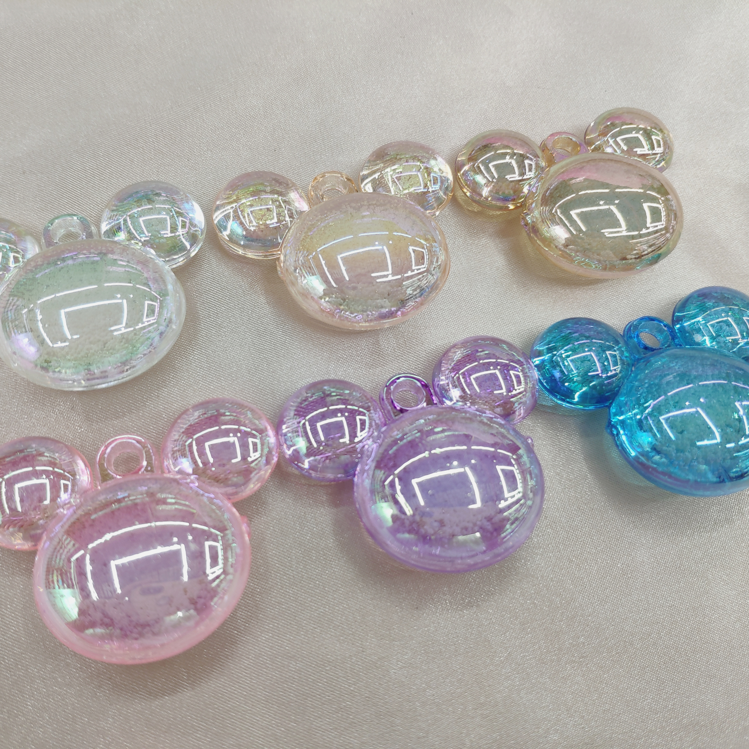 Aizhu Jewelry acrylic hanging hole accessories Bubble Mickey Mouse Head color bubble jewelry accessories