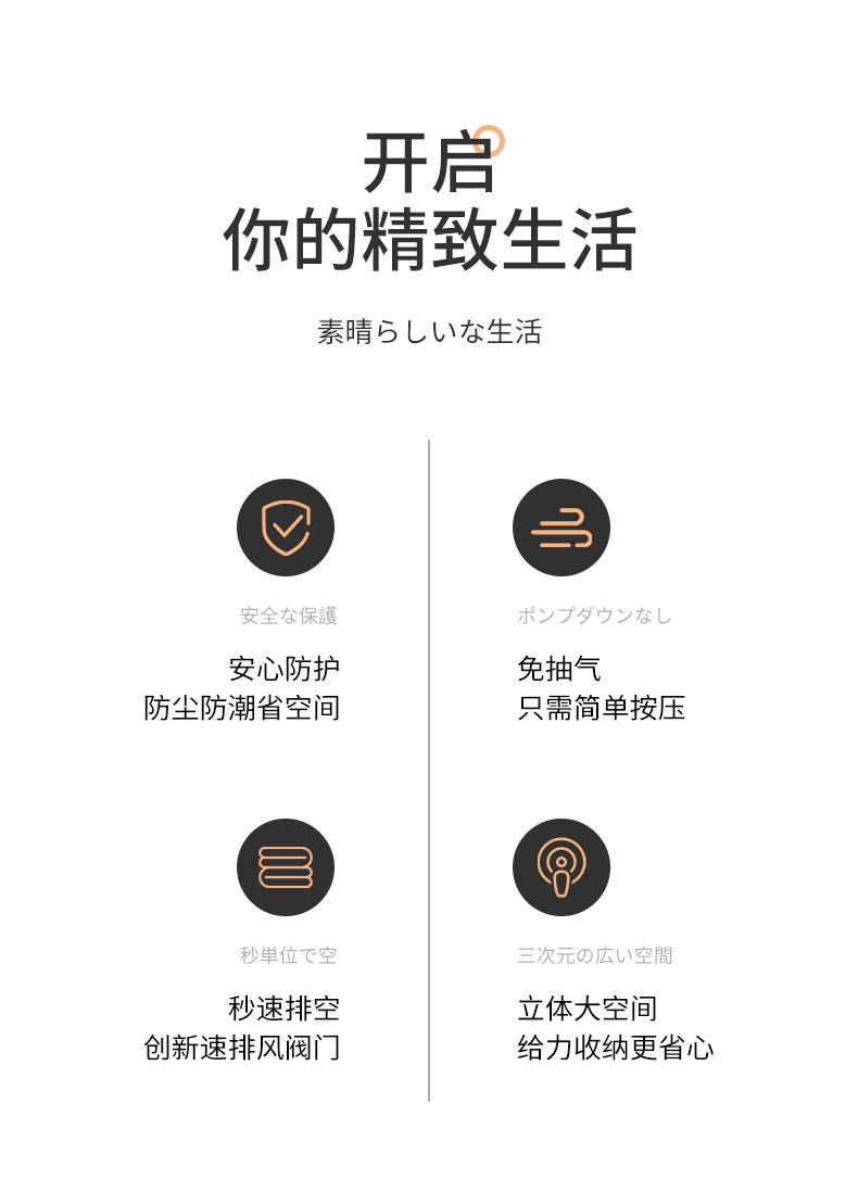 百易特百特兔免抽气被棉被子真空压缩袋行李打包真空收纳袋60*80*32cm详情图2