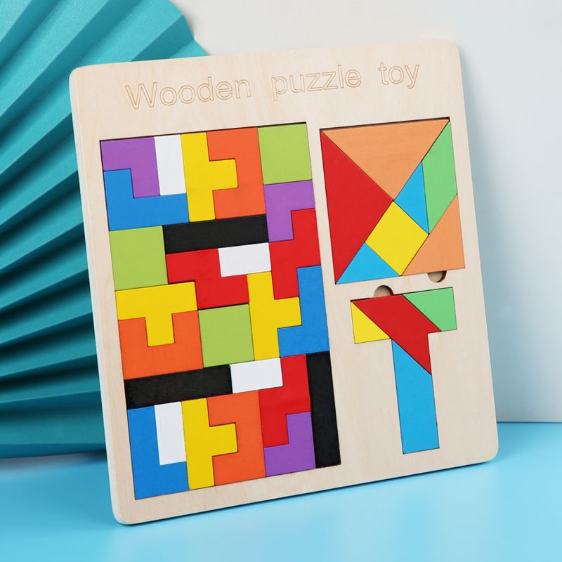 The wooden puzzle three-in-one Tetris is highly entertaining with rich colors. It helps cultivate logical thinking ability, promotes parent-child interaction, and exercises hand-eye coordination. It is an early education and enlightenment toy that accompanies you to success