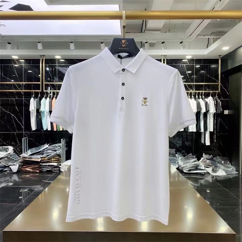 New summer men's top short sleeve T-shirt Cool youth slim-fit crew-neck printed base shirt 3